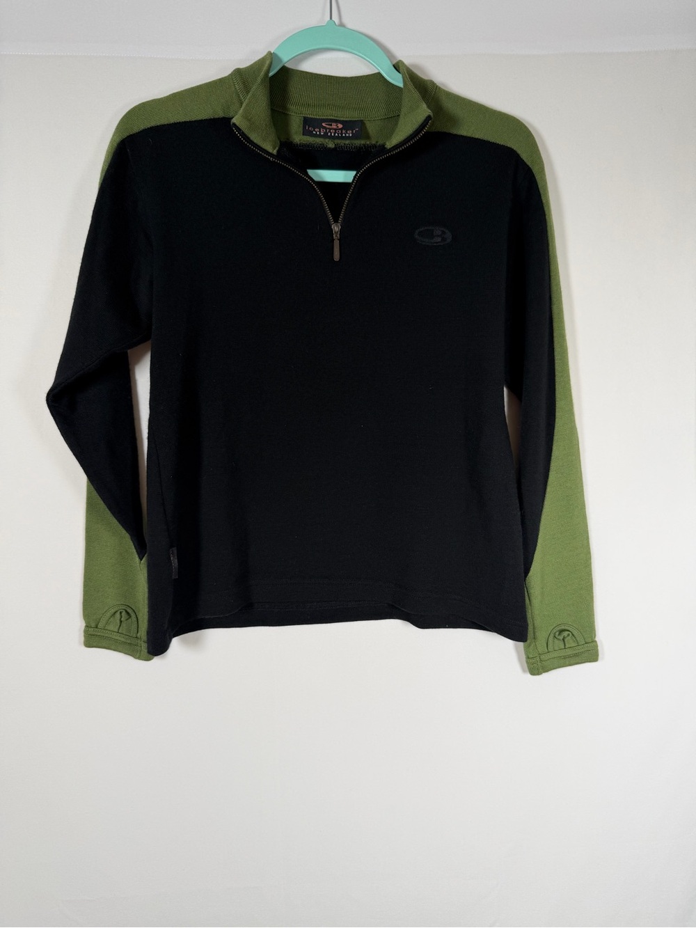 Icebreaker Women New Zealand Merino Wool Quarter Zip Base layer Sweater Granola